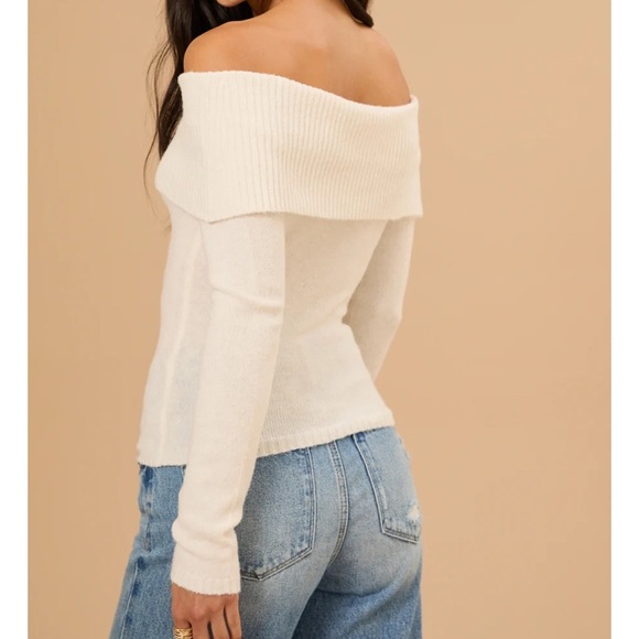 Geri Off-Shoulder Ribbed Sweater - Picture 3 of 6